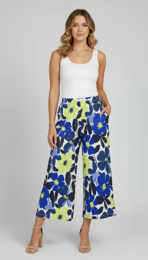 Royal Elastic waist wide leg Pull-on Gaucho - P2006